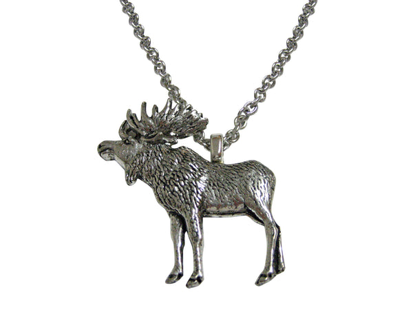 Full Moose Pendant Necklace