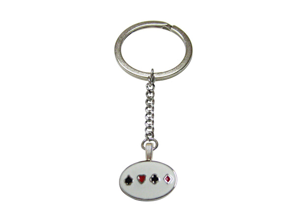 Gambling Card Suits Keychain