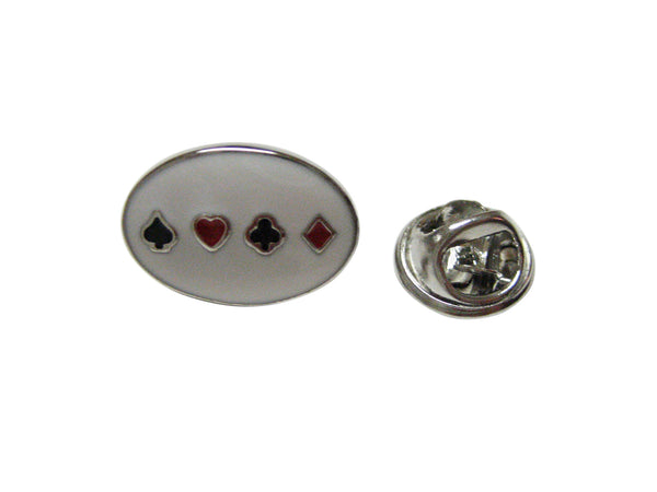 Gambling Card Suits Lapel Pin