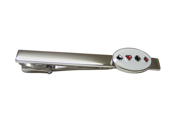 Gambling Card Suits Square Tie Clip