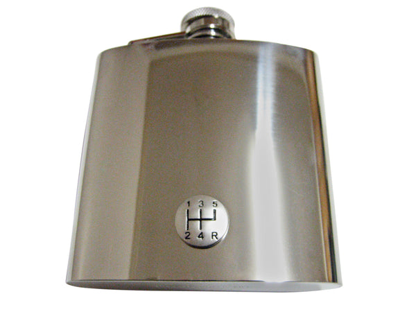 Gear Shift 6 Oz. Stainless Steel Flask