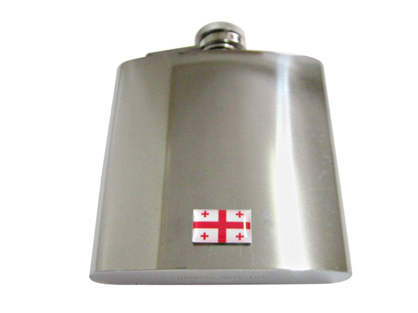 Georgia Country Flag 6 Oz. Stainless Steel Flask