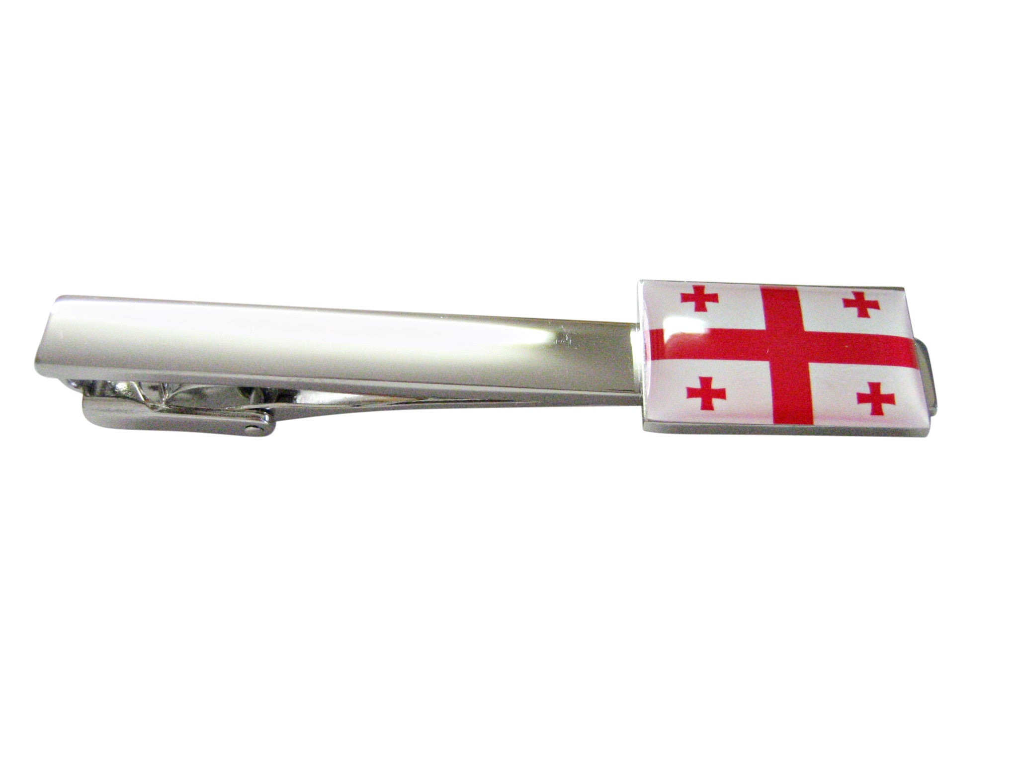 Georgia Country Flag Pendant Square Tie Clip