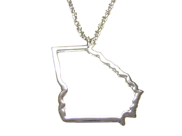 Georgia State Map Pendant Necklace