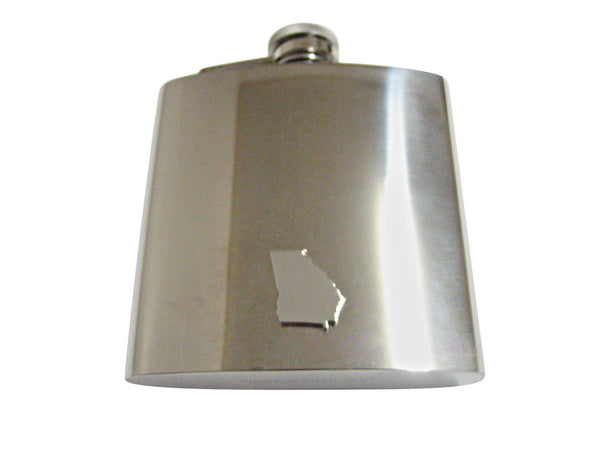 Georgia State Map Shape 6 Oz. Stainless Steel Flask