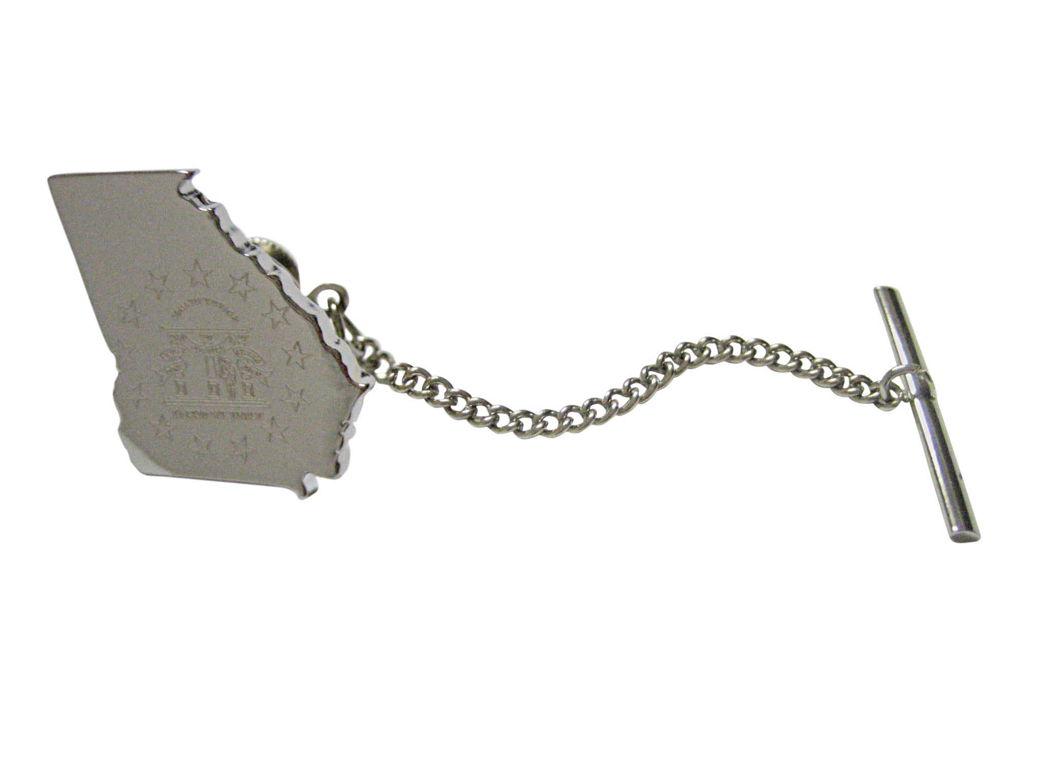 Georgia State Map Shape and Flag Design Tie Tack
