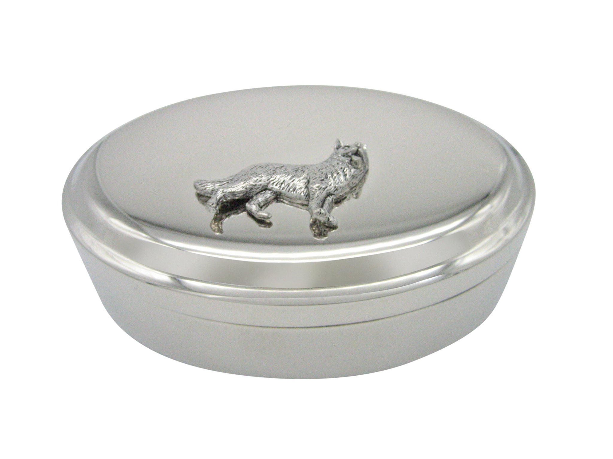 German Shepherd Dog Pendant Oval Trinket Jewelry Box