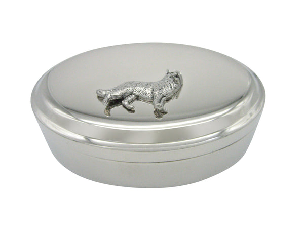 German Shepherd Dog Pendant Oval Trinket Jewelry Box