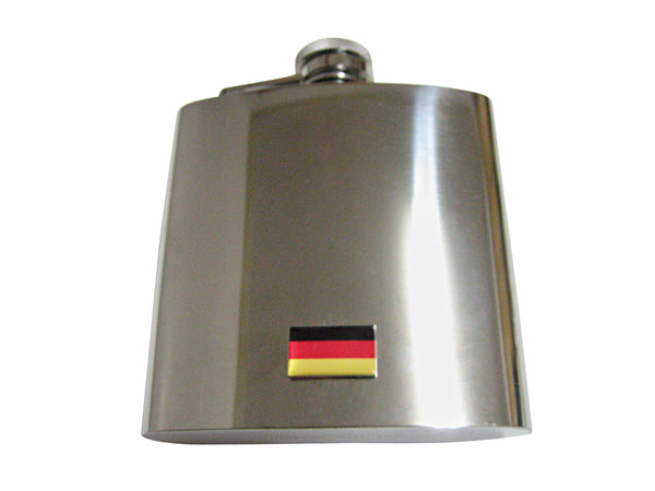 Germany Flag Pendant 6 Oz. Stainless Steel Flask