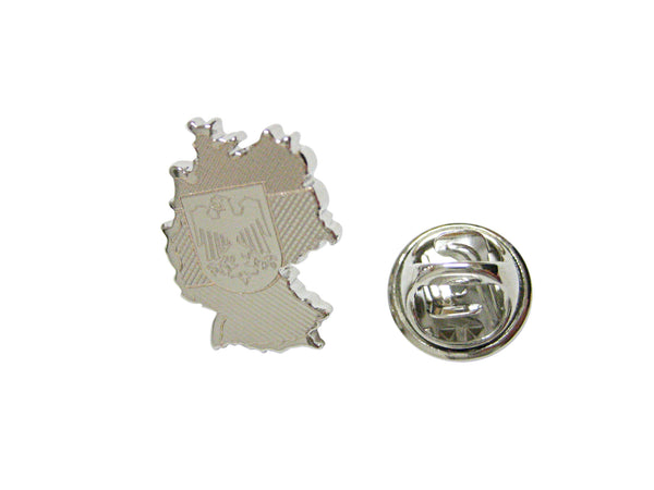 Germany Map Shape and Flag Design Lapel Pin
