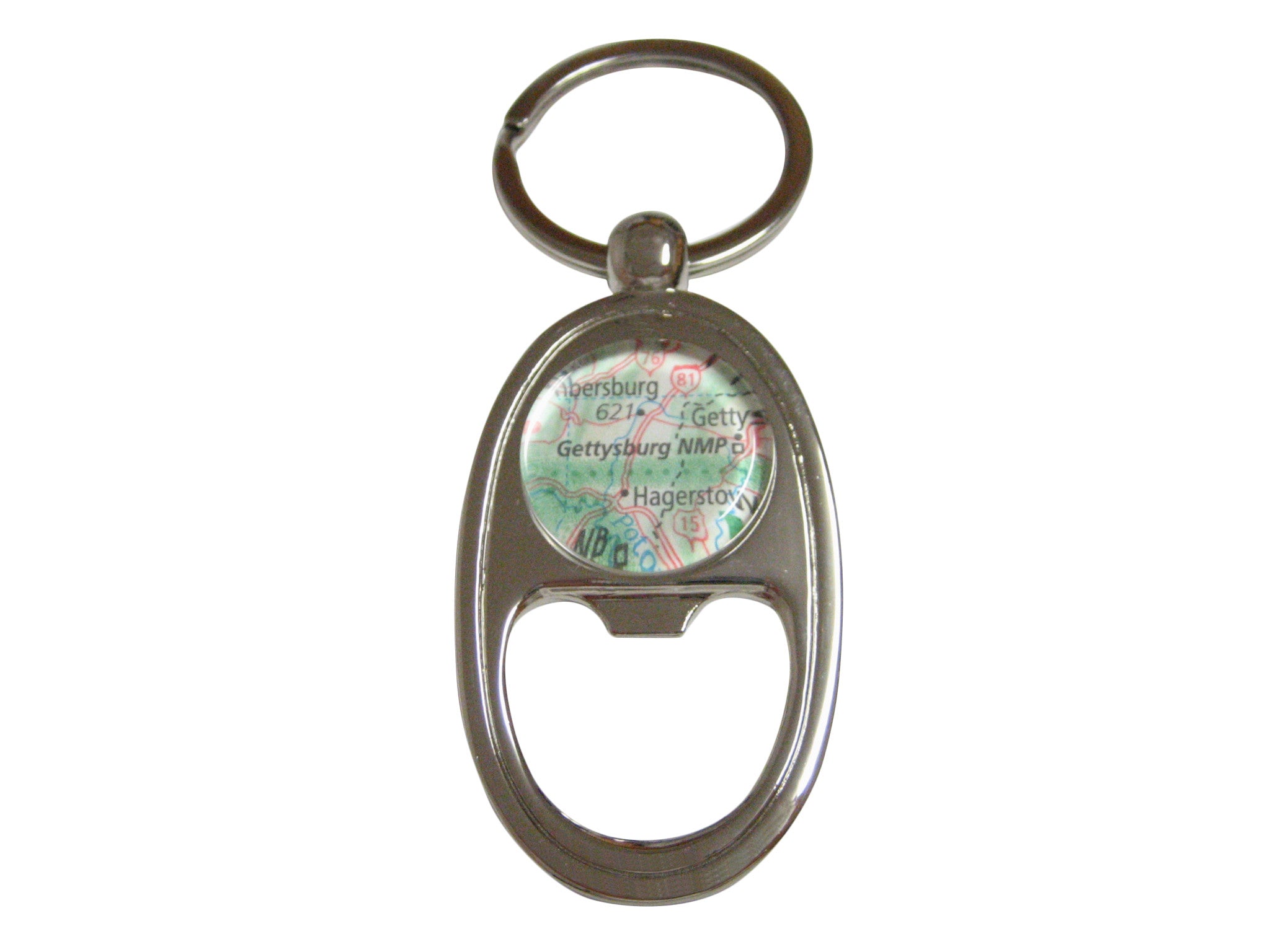 Gettysburg National Military Park Map Key Chain Bottle Opener
