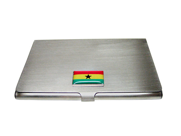 Ghana Flag Pendant Business Card Holder