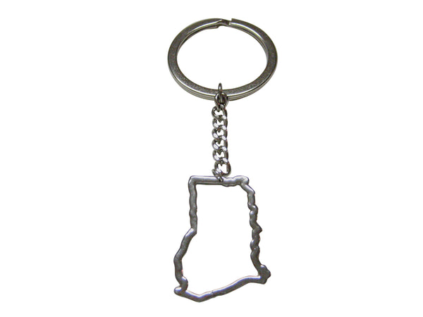 Ghana Map Outline Keychain