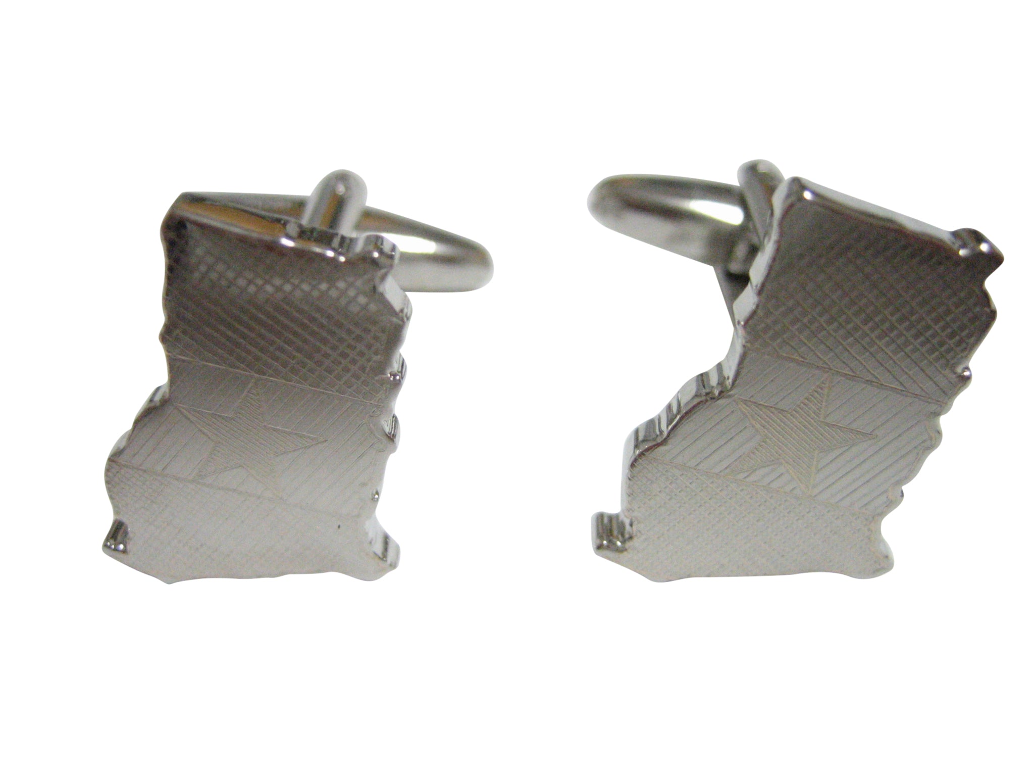 Ghana Map Shape and Flag Design Cufflinks