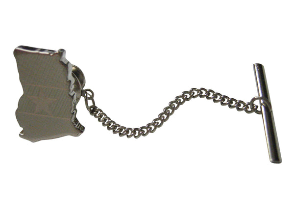 Ghana Map Shape and Flag Design Tie Tack