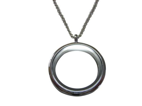 Glass Charm Locket Pendant Necklace