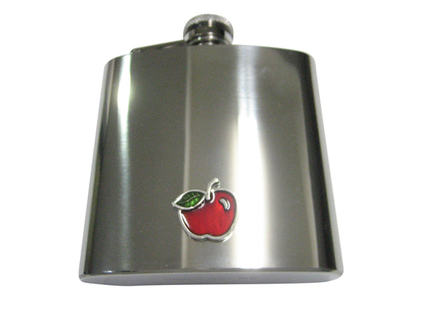 Glossy Red Apple 6oz Flask