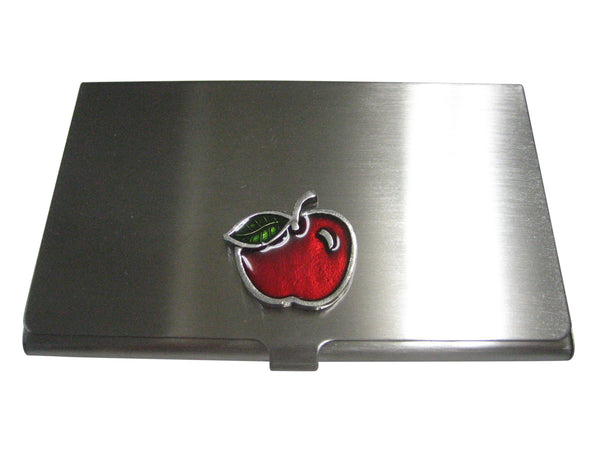 Glossy Red Apple Business Card Holder