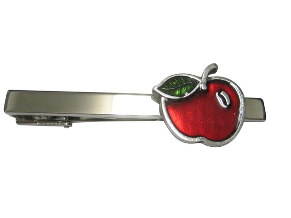 Glossy Red Apple Tie Clip