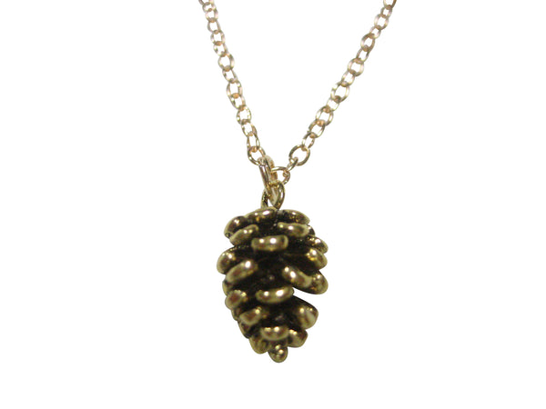 Gold Toned Acorn Pendant Necklace