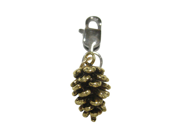 Gold Toned Acorn Pendant Zipper Pull Charm