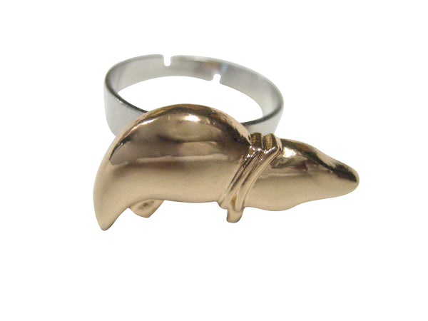 Gold Toned Anatomical Medical Hepatologist Liver Adjustable Size Fashion Ring