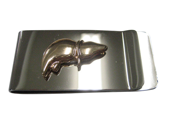Gold Toned Anatomical Medical Hepatologist Liver Money Clip