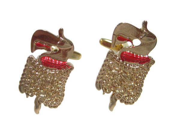 Gold Toned Anatomical Medical Intestines Stomach Cufflinks