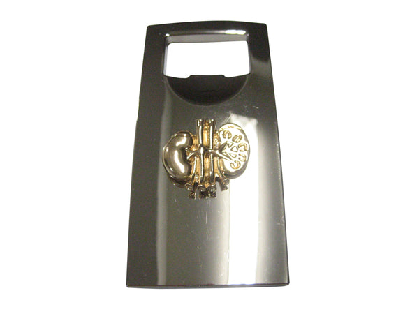 Gold Toned Anatomical Medical Nephrologists Kidney Bottle Opener