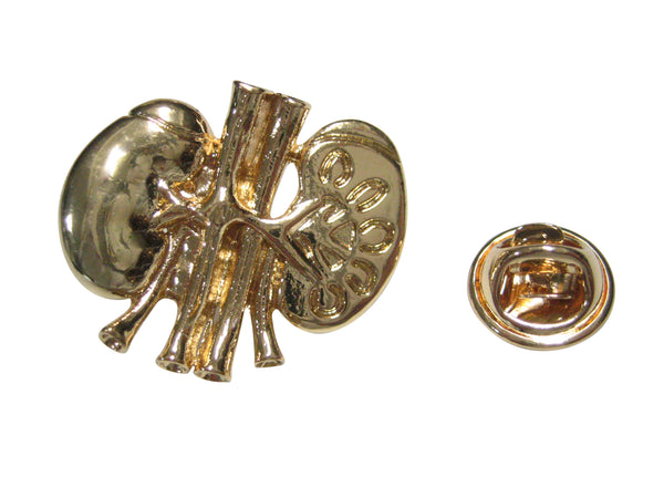 Gold Toned Anatomical Medical Nephrologists Kidney Lapel Pin