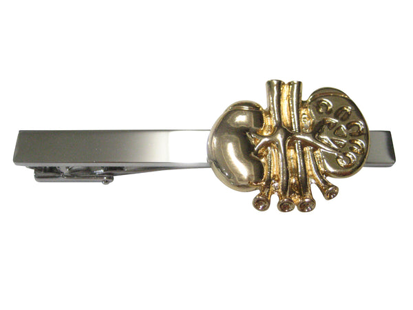 Gold Toned Anatomical Medical Nephrologists Kidney Tie Clip