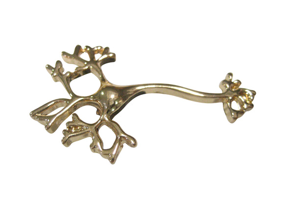 Gold Toned Anatomical Neuron Nerve Cells Magnet