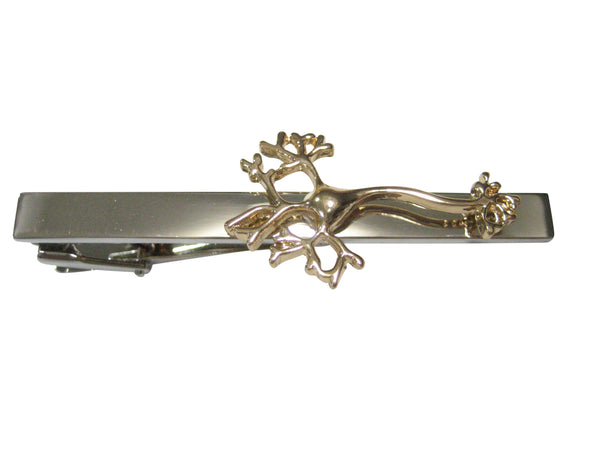 Gold Toned Anatomical Neuron Nerve Cells Tie Clip