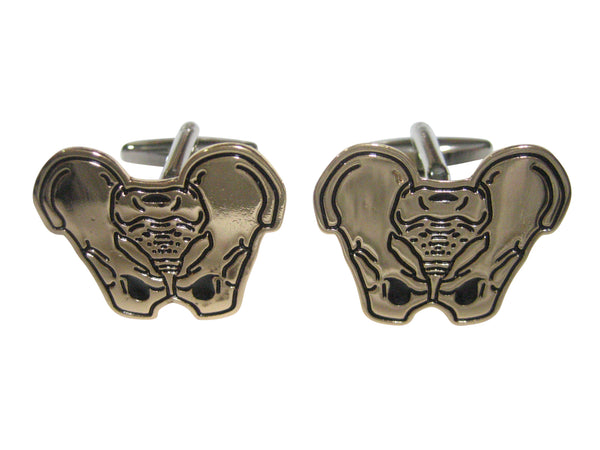 Gold Toned Anatomical Pelvis Cufflinks