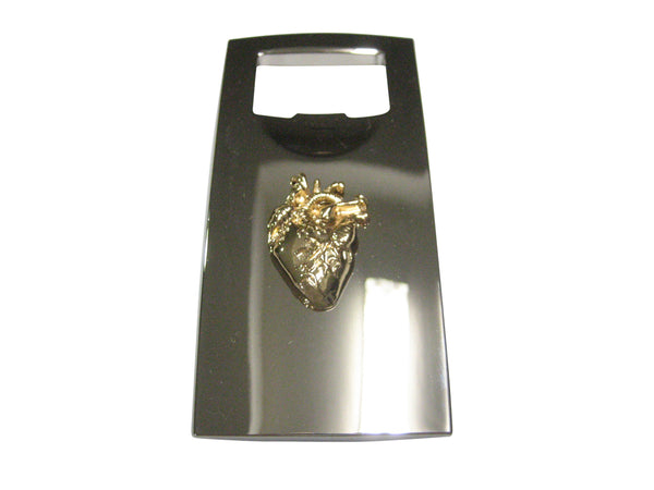 Gold Toned Large Anatomical Heart Bottle Opener