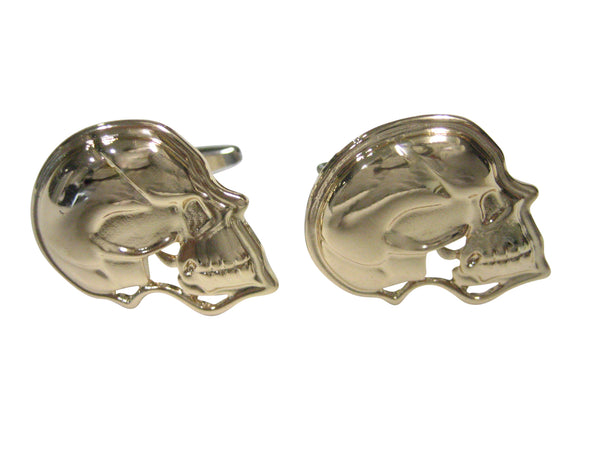 Gold Toned Large Anatomy Skull Cufflinks