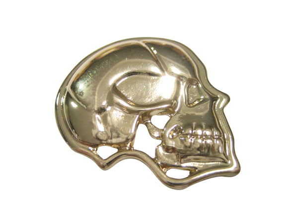 Gold Toned Large Anatomy Skull Magnet