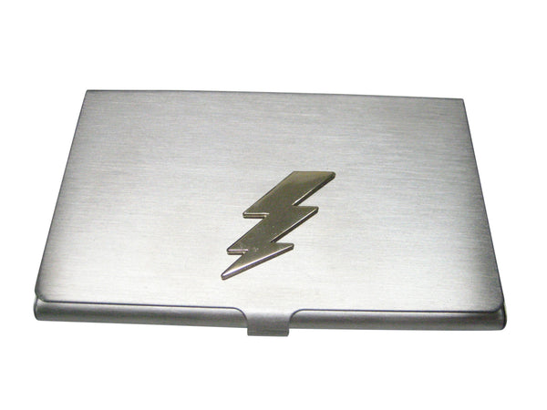 Gold Toned Lightning Bolt Business Card Holder