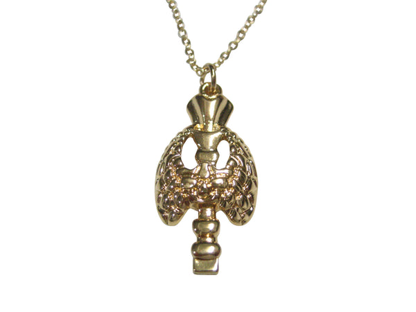 Gold Toned Medical Endocrinology Symbol Pendant Necklace