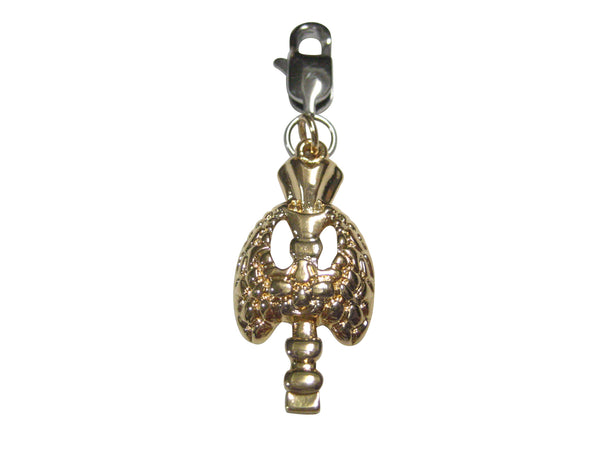 Gold Toned Medical Endocrinology Symbol Pendant Zipper Pull Charm