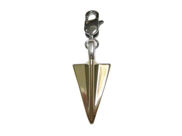 Gold Toned Paper Airplane Pendant Zipper Pull Charm