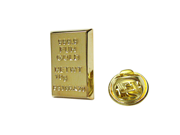 Gold Bar Design Lapel Pin