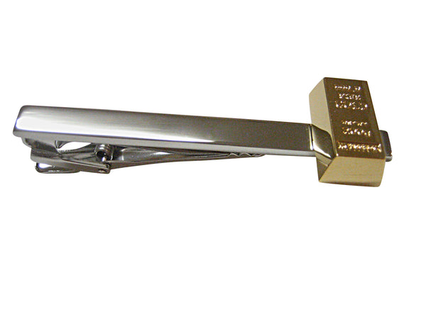 Gold Bar Design Square Tie Clip