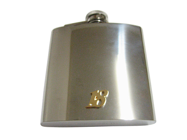 Gold Toned 18 Years 6 Oz. Stainless Steel Flask