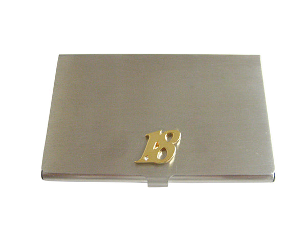 Gold Toned 18 Years Business Card Holder