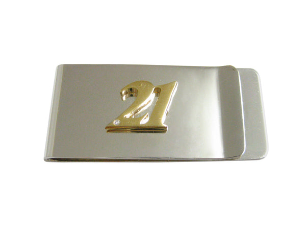 Gold Toned 21 Years Money Clip