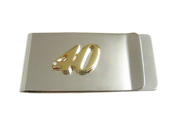 Gold Toned 40 Years Money Clip