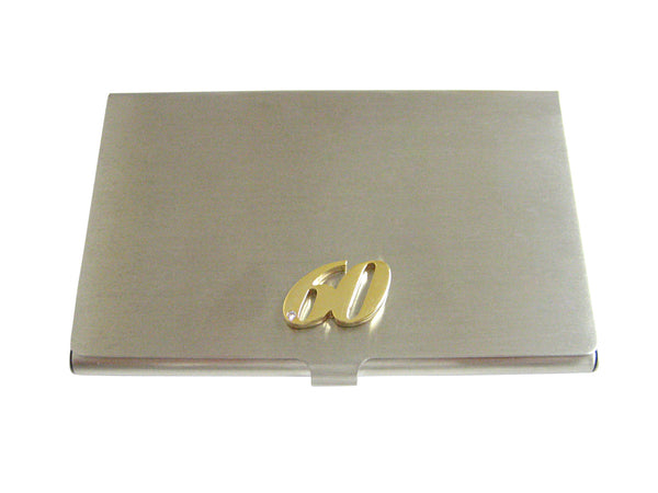 Gold Toned 60 Years Business Card Holder