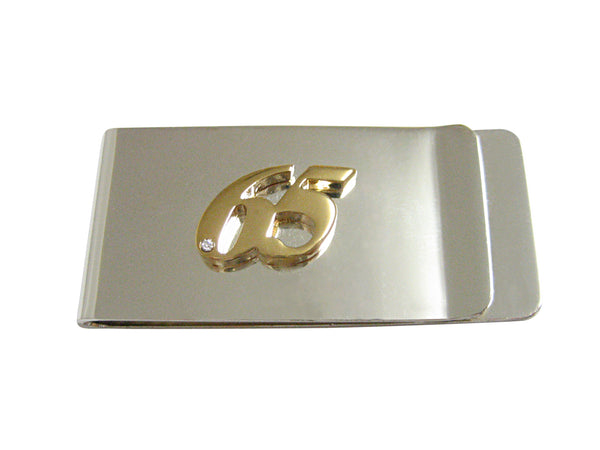 Gold Toned 65 Years Money Clip