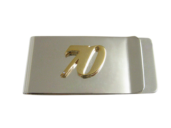 Gold Toned 70 Years Money Clip